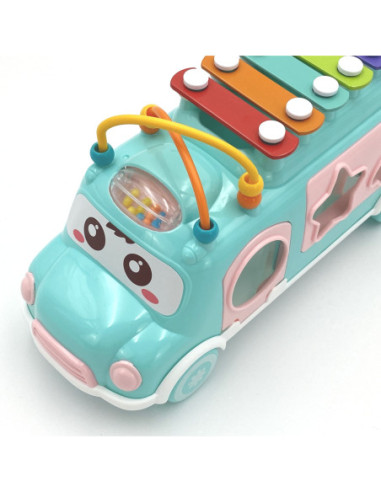 WOOPIE BABY Samochodzik Muzyczny Sorter z Cymbałkami Różowy