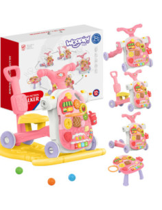 WOOPIE BABY 5-in-1 Baby Walker Multifunctional Pink 1+