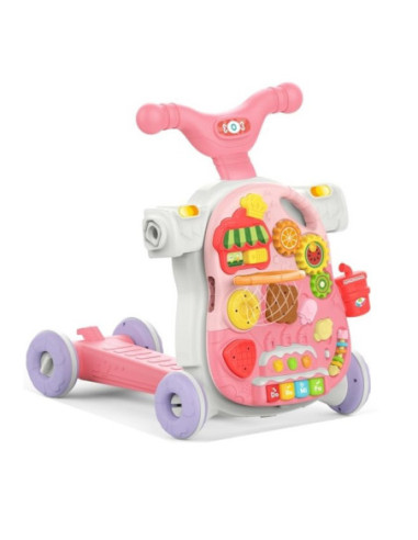 WOOPIE BABY Chodzik 5w1 Multifunkcyjny Różowy 1+