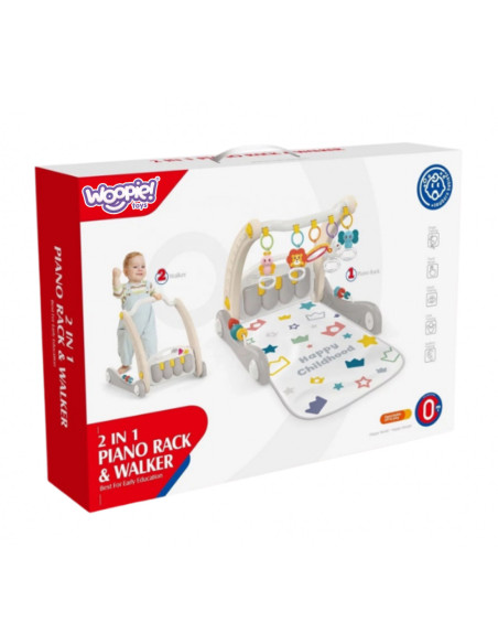 WOOPIE BABY Mata z Pałąkiem Pchacz 2w1 Pianinko