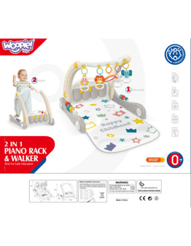 WOOPIE BABY Mata z Pałąkiem Pchacz 2w1 Pianinko