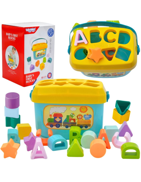 WOOPIE BABY Sorter 2w1 Skrzynka Walizka + Nauka Alfabetu i Kształtów