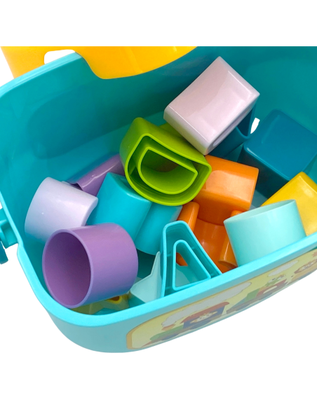 WOOPIE BABY Sorter 2w1 Skrzynka Walizka + Nauka Alfabetu i Kształtów