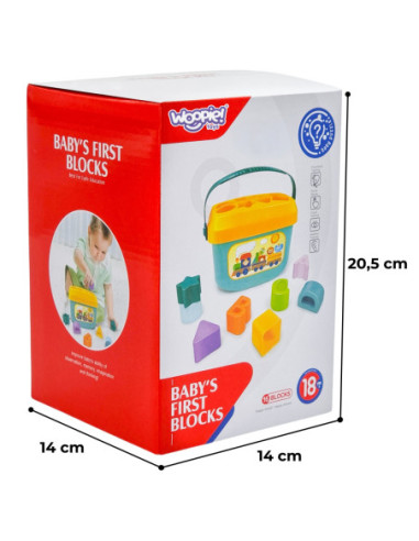 WOOPIE BABY Sorter 2w1 Skrzynka Walizka + Nauka Alfabetu i Kształtów