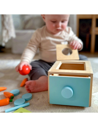 WOOPIE GREEN Drewniana Szuflada Edukacyjna Sorter Montessori