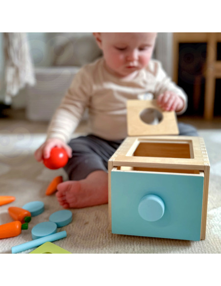 WOOPIE GREEN Drewniana Szuflada Edukacyjna Sorter Montessori