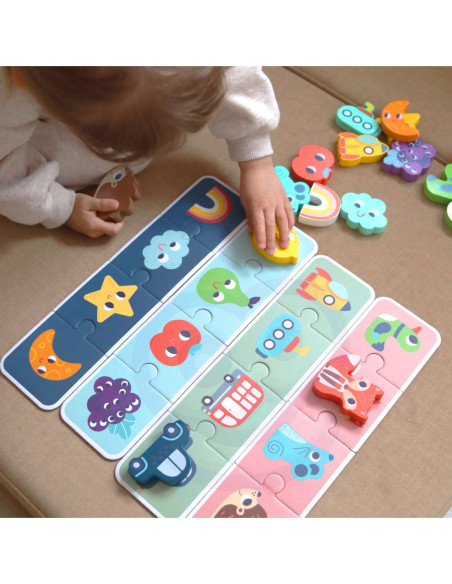 WOOPIE GREEN Układanka Sensoryczna Memory Kształty FSC