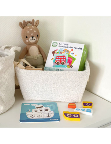 WOOPIE GREEN Układanka Drewniana Klocki Pojazdy Montessori FSC