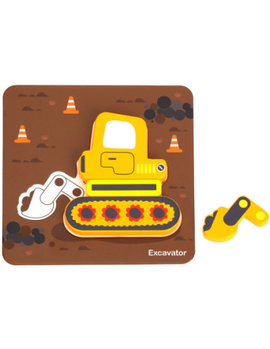 WOOPIE GREEN Układanka Drewniana Klocki Pojazdy Montessori FSC