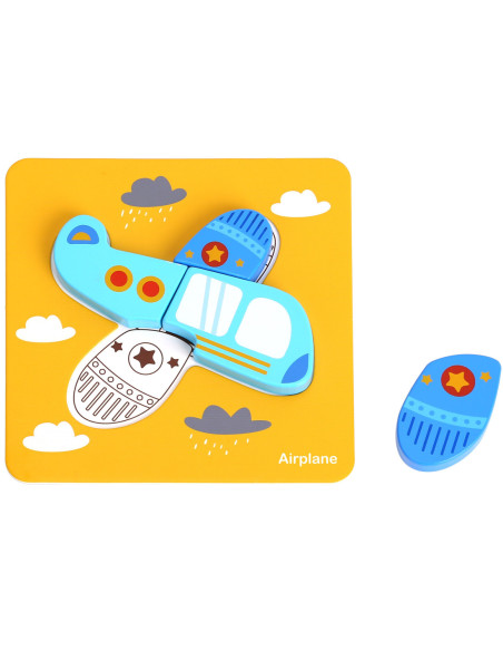 WOOPIE GREEN Układanka Drewniana Klocki Pojazdy Montessori FSC