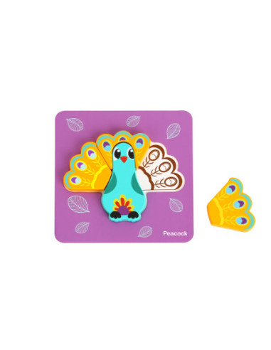 WOOPIE GREEN Układanka Drewniana Klocki Zwierzątka Montessori FSC