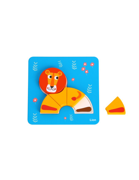 WOOPIE GREEN Układanka Drewniana Klocki Zwierzątka Montessori FSC