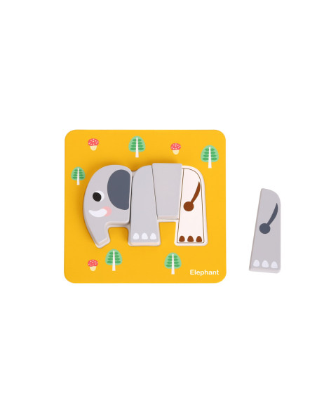 WOOPIE GREEN Układanka Drewniana Klocki Zwierzątka Montessori FSC