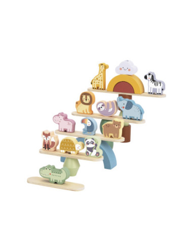 WOOPIE GREEN Drewniane Zwierzęta Układanka w Stosy FSC