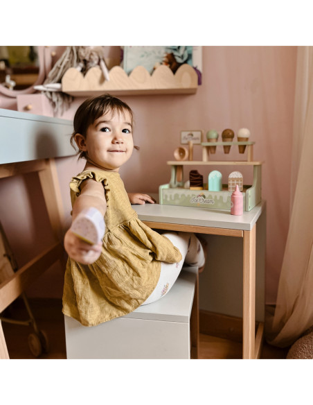 TOOKY TOY Stragan z Lodami Lodziarnia Drewniana