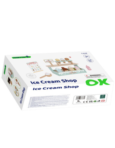 TOOKY TOY Stragan z Lodami Lodziarnia Drewniana