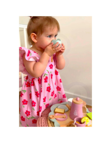 TOOKY TOY Popołudniowa Herbatka Drewniany Zestaw Serwis