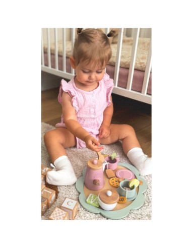 TOOKY TOY Popołudniowa Herbatka Drewniany Zestaw Serwis