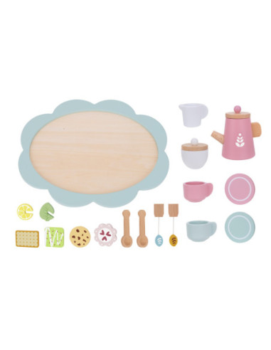 TOOKY TOY Popołudniowa Herbatka Drewniany Zestaw Serwis