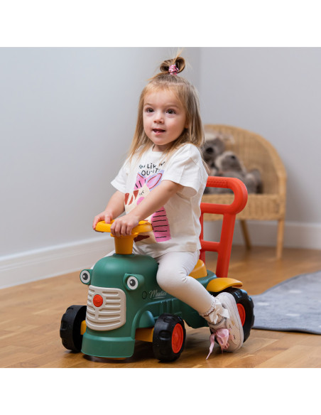 FALK Maurice Traktorek Jeździk Zielony Pchacz Odpychacz Schowek od 1 roku