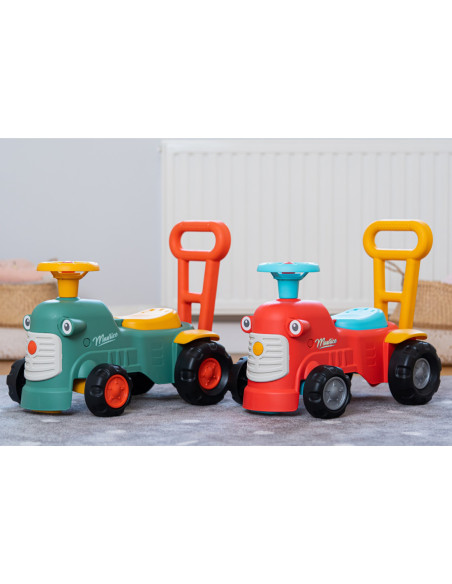FALK Maurice Traktorek Jeździk Zielony Pchacz Odpychacz Schowek od 1 roku
