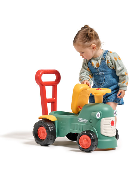 FALK Maurice Traktorek Jeździk Zielony Pchacz Odpychacz Schowek od 1 roku