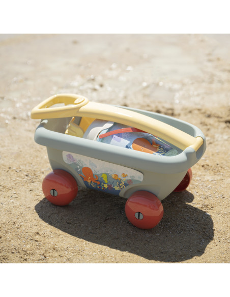 SMOBY Zestaw do piasku Wózek Wiaderko Grabki Ekologiczny