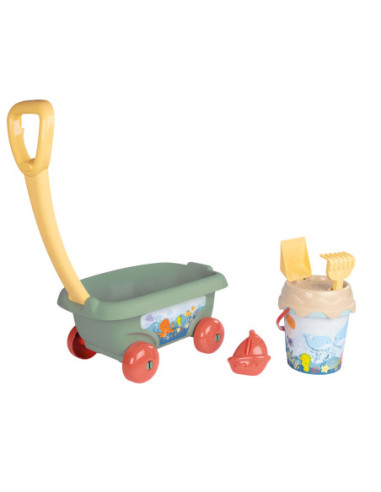 SMOBY Zestaw do piasku Wózek Wiaderko Grabki Ekologiczny