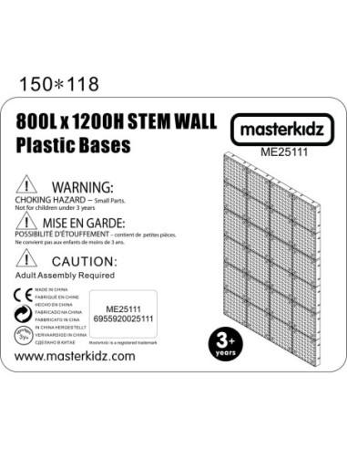 MASTERKIDZ Panel Ścienny Tablica Naukowa Kreatywna STEM 120x80 cm Bez Panelu Montażowego