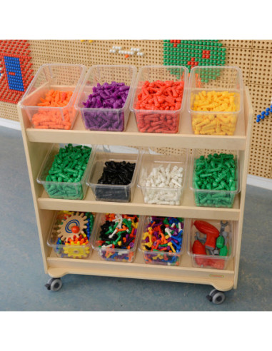 MASTERKIDZ Akrylowe Pojemniki Na Elementy Do Tablicy STEM 6 Sztuk