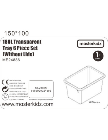 MASTERKIDZ Akrylowe Pojemniki Na Elementy Do Tablicy STEM 6 Sztuk