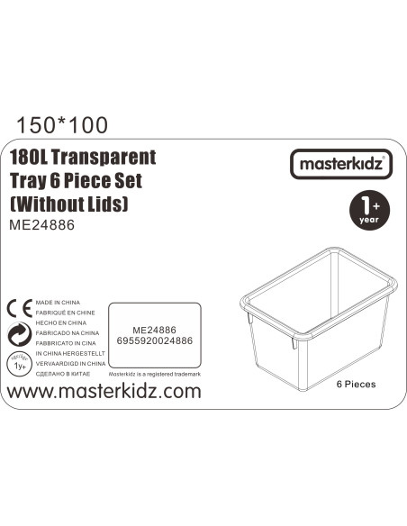 MASTERKIDZ Akrylowe Pojemniki Na Elementy Do Tablicy STEM 6 Sztuk