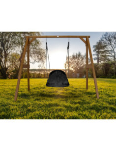 AXI Huśtawka Drewniana Roxy Nest Brązowa 2