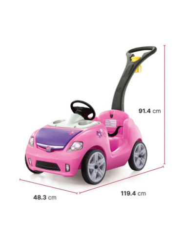 STEP2 Whister Ride II Buggy Samochód Jeżdzik Różowy