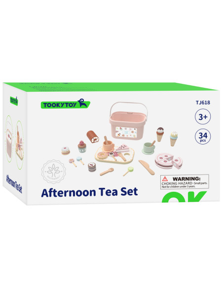 TOOKY TOY Sweet Cake Drewniany Zestaw Słodkości w Pudełku