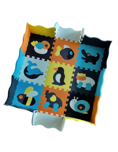 Woopie Baby Mata Piankowa Kolorowa Puzzle Kojec