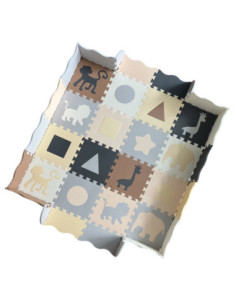 Woopie Baby Mata Piankowa Zwierzęta Kształty Puzzle Kojec