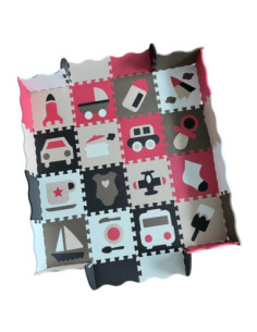WOOPIE Foam Mat Vehicles Puzzle Playpen