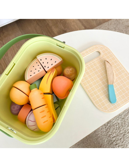 TOOKY TOY Drewniany Zestaw Żywność Warzywa Owoce