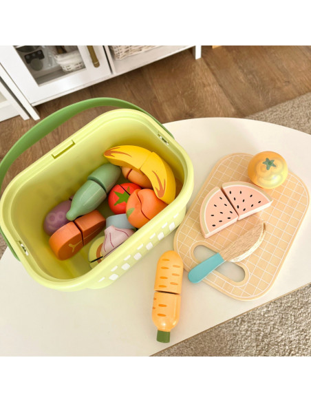 TOOKY TOY Drewniany Zestaw Żywność Warzywa Owoce