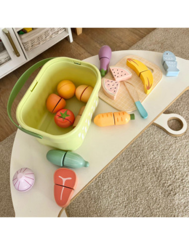 TOOKY TOY Drewniany Zestaw Żywność Warzywa Owoce