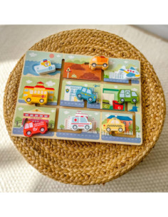 TOOKY TOY Labirynt Drewniany Pojazdy Układanka 2