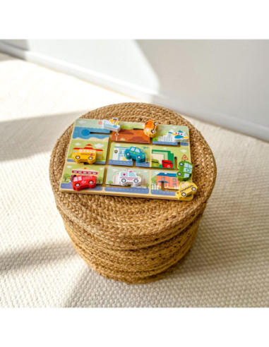 TOOKY TOY Labirynt Drewniany Pojazdy Układanka