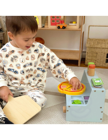 TOOKY TOY Pizzeria Drewniany Piec do Pizzy Akcesoria