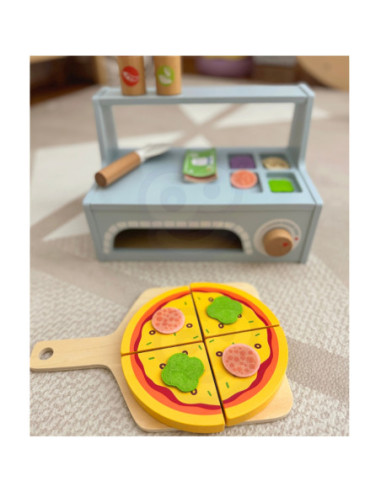 TOOKY TOY Pizzeria Drewniany Piec do Pizzy Akcesoria