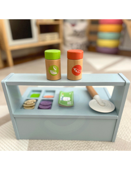 TOOKY TOY Pizzeria Drewniany Piec do Pizzy Akcesoria