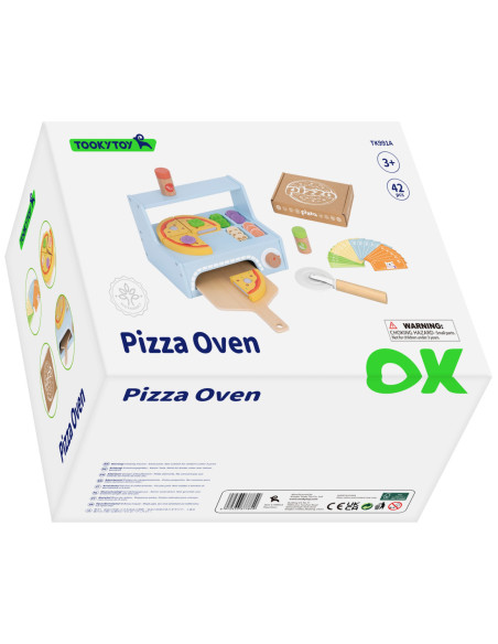 TOOKY TOY Pizzeria Drewniany Piec do Pizzy Akcesoria