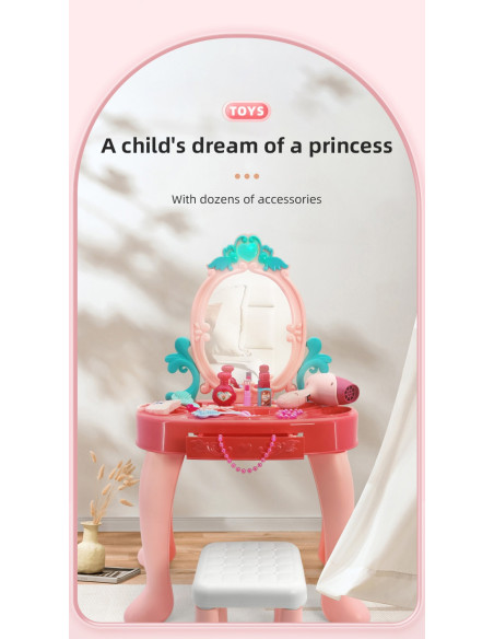 WOOPIE Interaktywna Toaletka z Lustrem i Akcesoriami