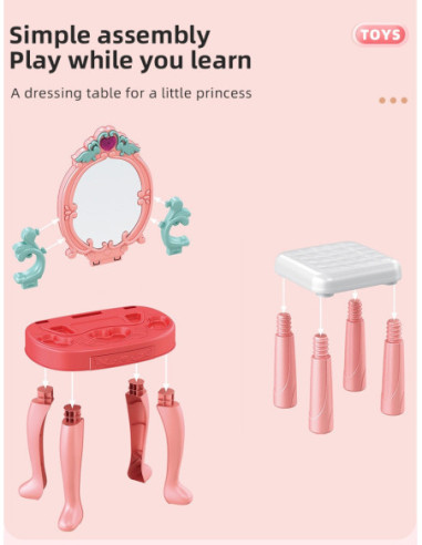 WOOPIE Interaktywna Toaletka z Lustrem i Akcesoriami