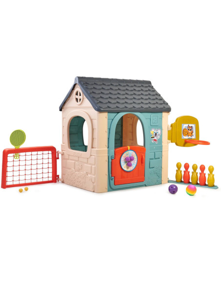 FEBER Dom Aktywności Casual Wielofunkcyjny 6 w 1 z Dołączonymi Grami